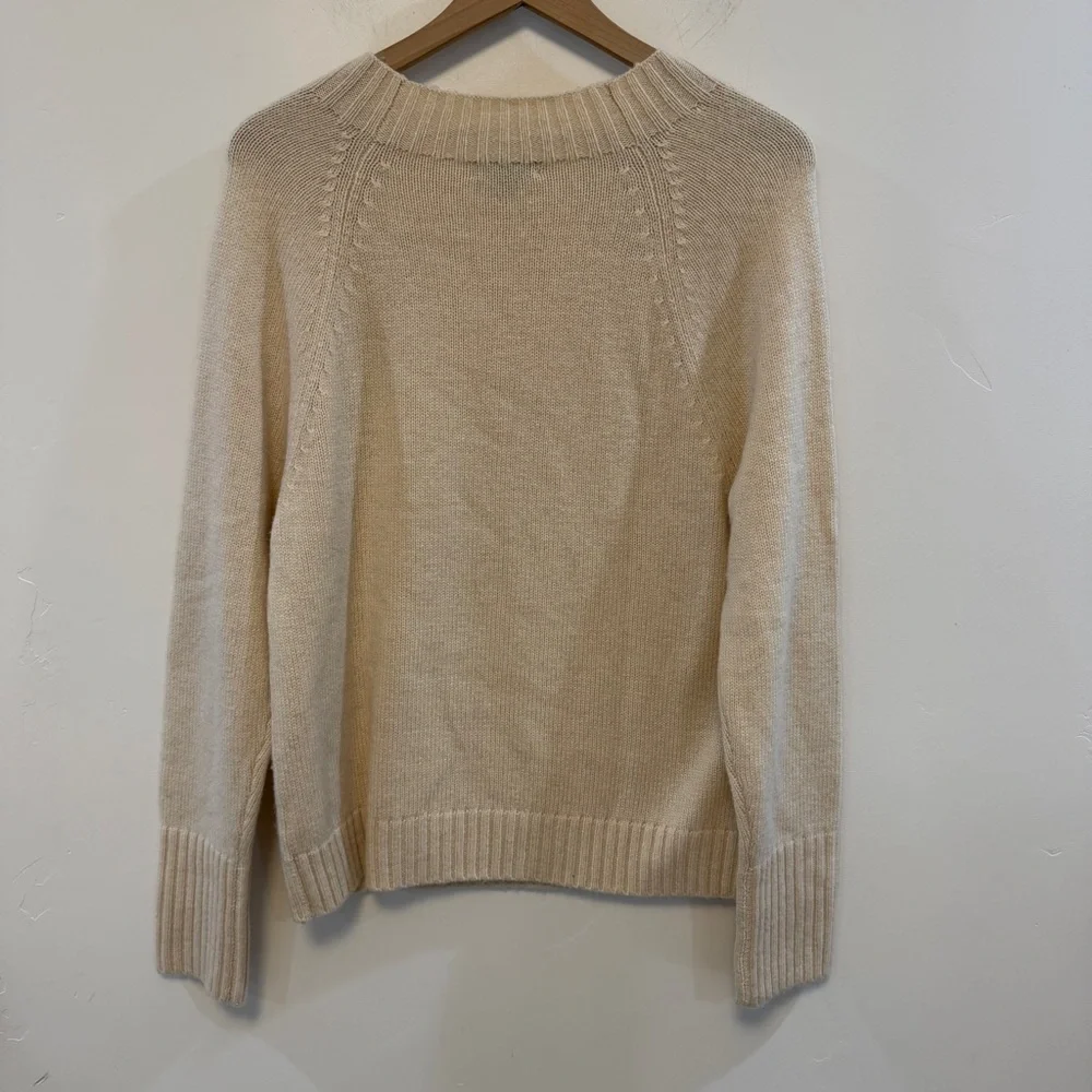 J. CREW | Ivory Sweater w/ Jeweled Buttons
